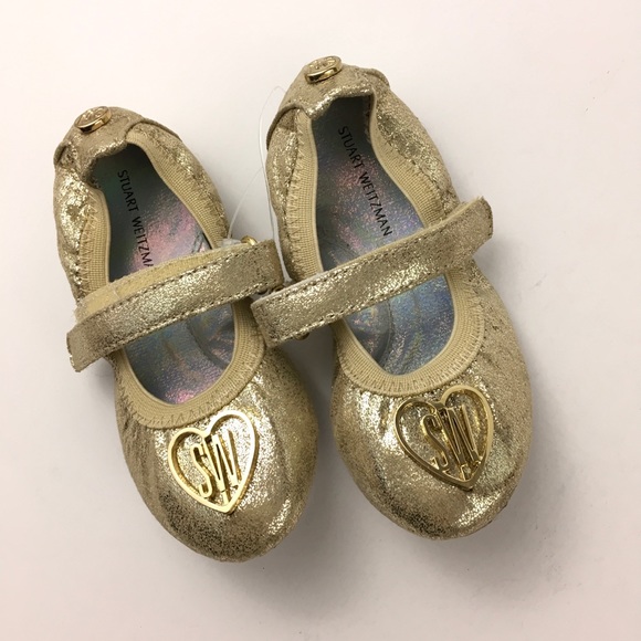 New Stuart Weitzman Rose Gold Mary Jane Ballet Flats Size 6 - Picture 7 of 7